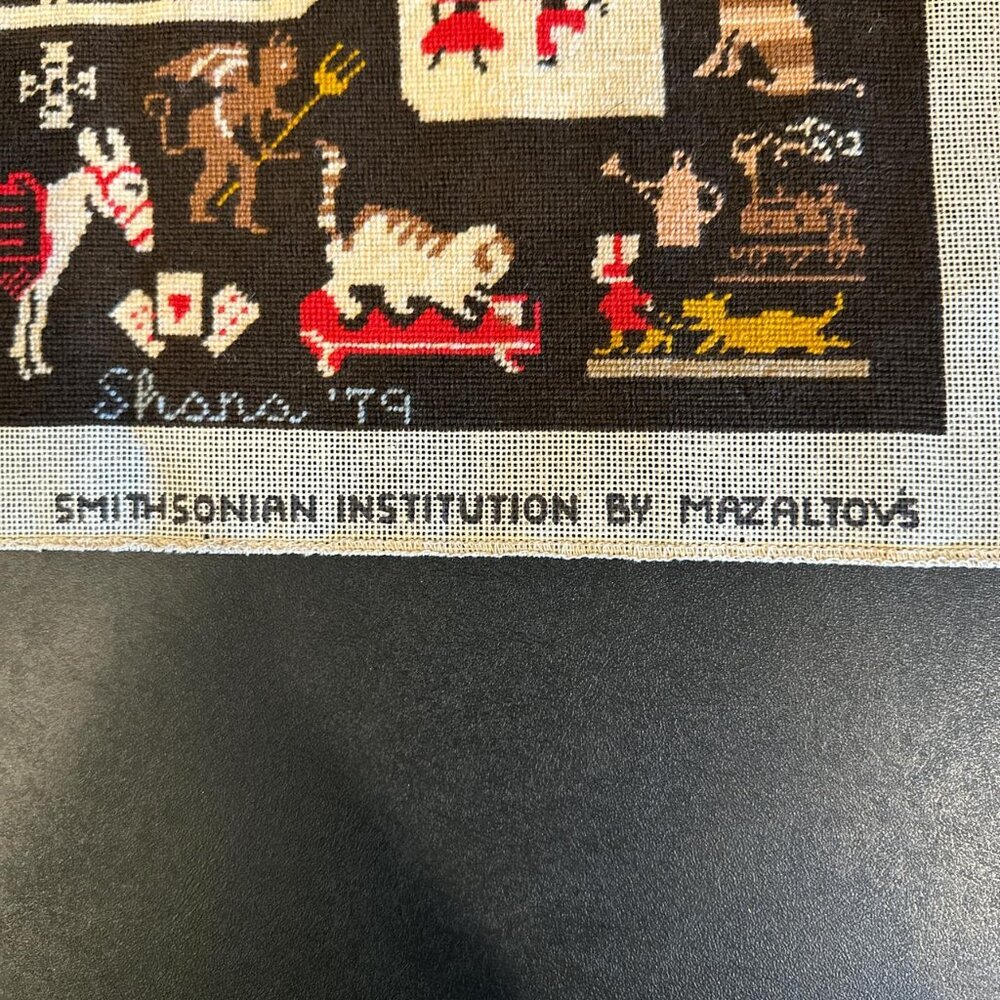 Rare Vintage 1979 Needlepoint Finished - Picture 8 of 8